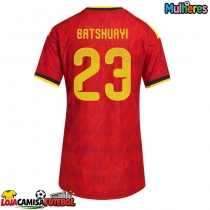 Camisa de Futebol Bélgica Michy Batshuayi #23 Equipamento Principal Mulheres Mundo 2026 Manga Curta